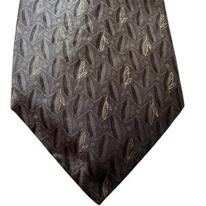 Robert Talbott Brown Tan Subtle Leaf Pattern Classic Tie
